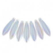 Czech Glass Daggers kralen 5x16mm Crystal ab 00030-28701